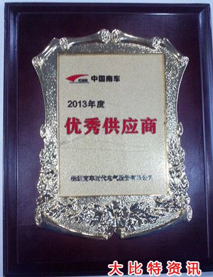 世强三度蝉联南车时代电气年度优秀供应商奖_