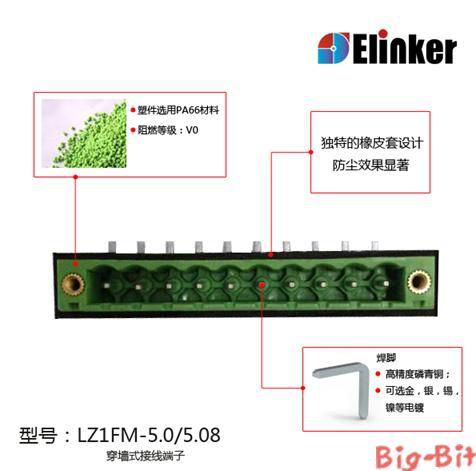 联捷成功研发新型防尘穿墙式接线端子排,插拔式接线端子,接线端子排,联捷电气