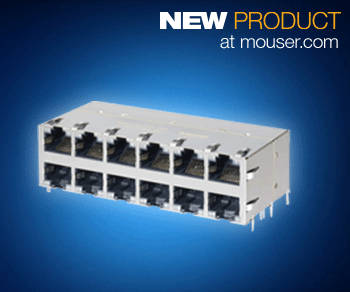 Molex新一代带LED的RJ45,PoE+千兆位磁性插口登陆Mouser,贸泽电子,Molex,磁性插口