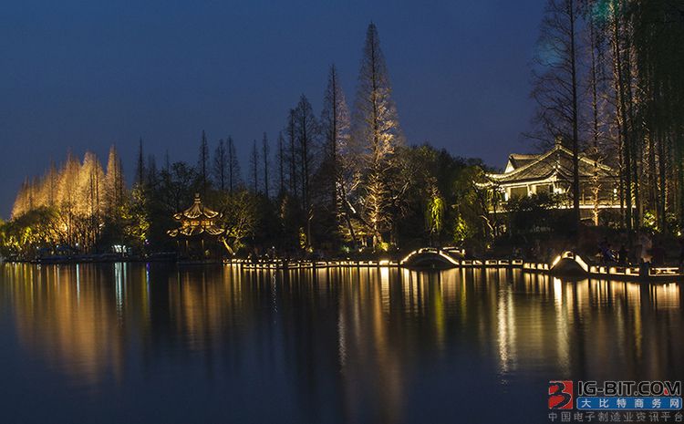 长桥公园夜景照明_中国LED照明网行业门户网