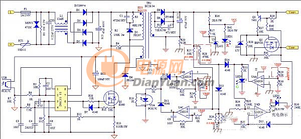 基于中小开关稳压电源的70w充电器